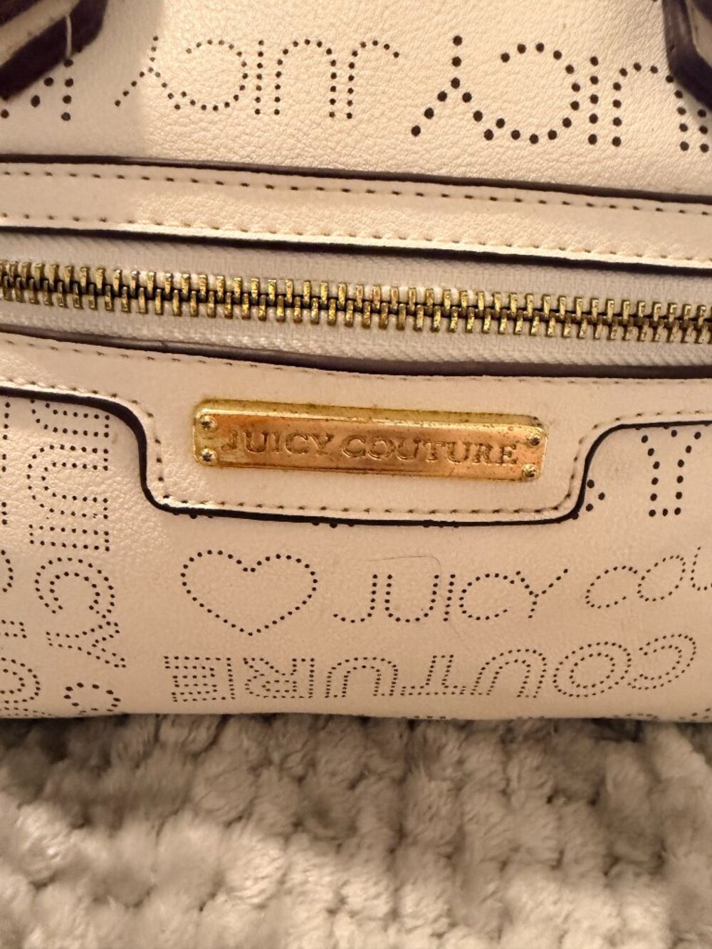 Y2K JUICY COUTURE VINTAGE WHITE HANDBAG - Picture 6 of 12